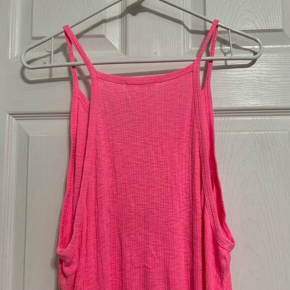 Sundry Barbie pink ribbed modal blend tank top - Picture 2 of 9